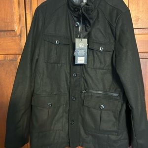 Rock and Republic men’s black streetwear jacket size Large